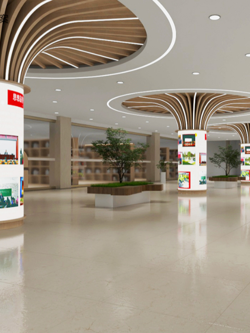 鄭州工商學院圖書館-校園文化設計案例